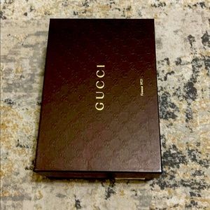 Empty Gucci Brown & Gold Shoe Box Size 10/37+